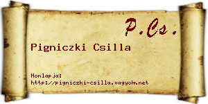 Pigniczki Csilla névjegykártya